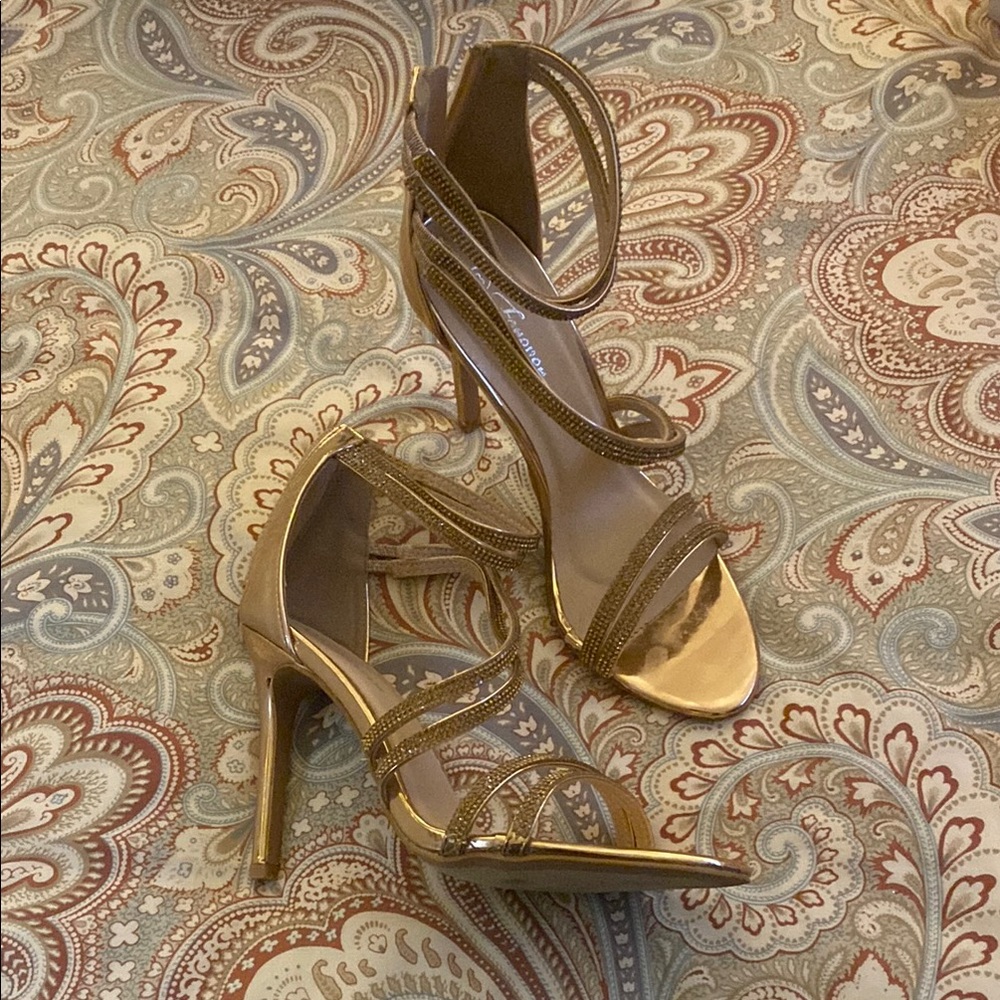 Forever 21 Gold High Stiletto Heels